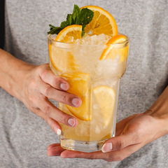 Ins-style influencer Mojito cup, restaurant cold drink cup, extra-large glass cup, lemon juice cup, fruit tea cup