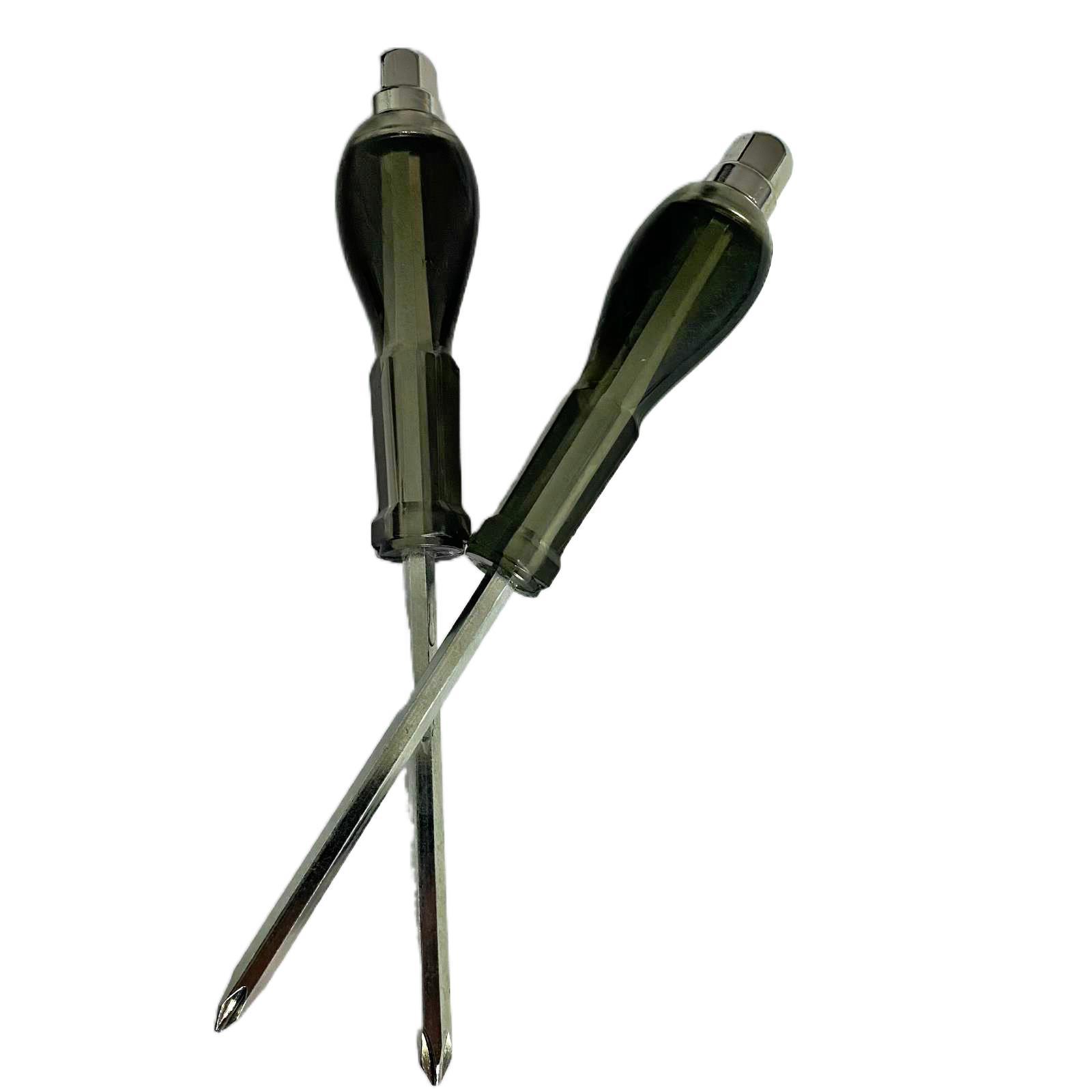 源头厂家 小水晶穿心 镀锌 十字  一字螺丝刀 多用工程家用螺丝刀