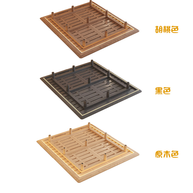 吊り下げ式ベッド 北欧産ホワイトアッシュ材 ベッドヘッドレスベッドフレーム マスターベッドルーム シンプルな無垢材ベッド ダブルベッド ライト付き 純無垢材