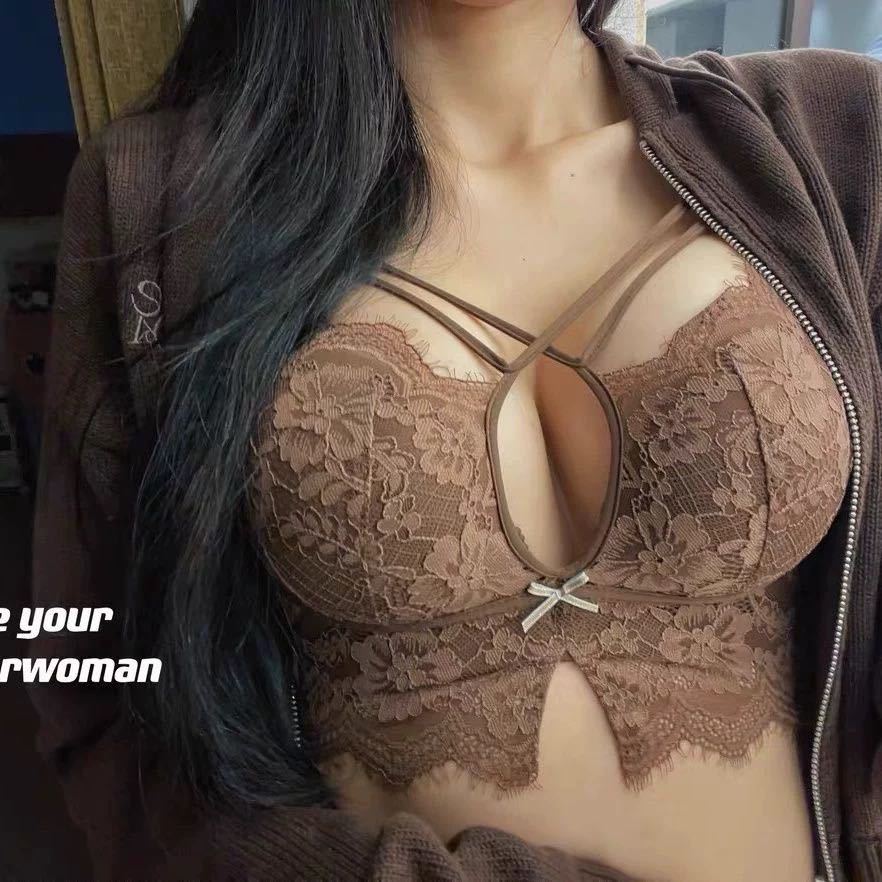 Ventas directas de fábrica comercio electrónico transfronterizo Sudeste de Asia Vietnam Tailandia damas burbujas encaje pecho pequeño recogido sujetador Tovin
