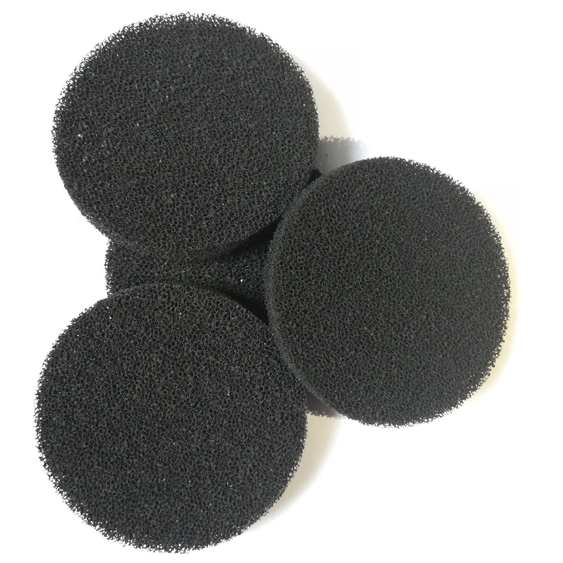 前置家用沥水排气圆柱PU过滤海绵网化妆盒圆形清洁海绵垫过滤器箱