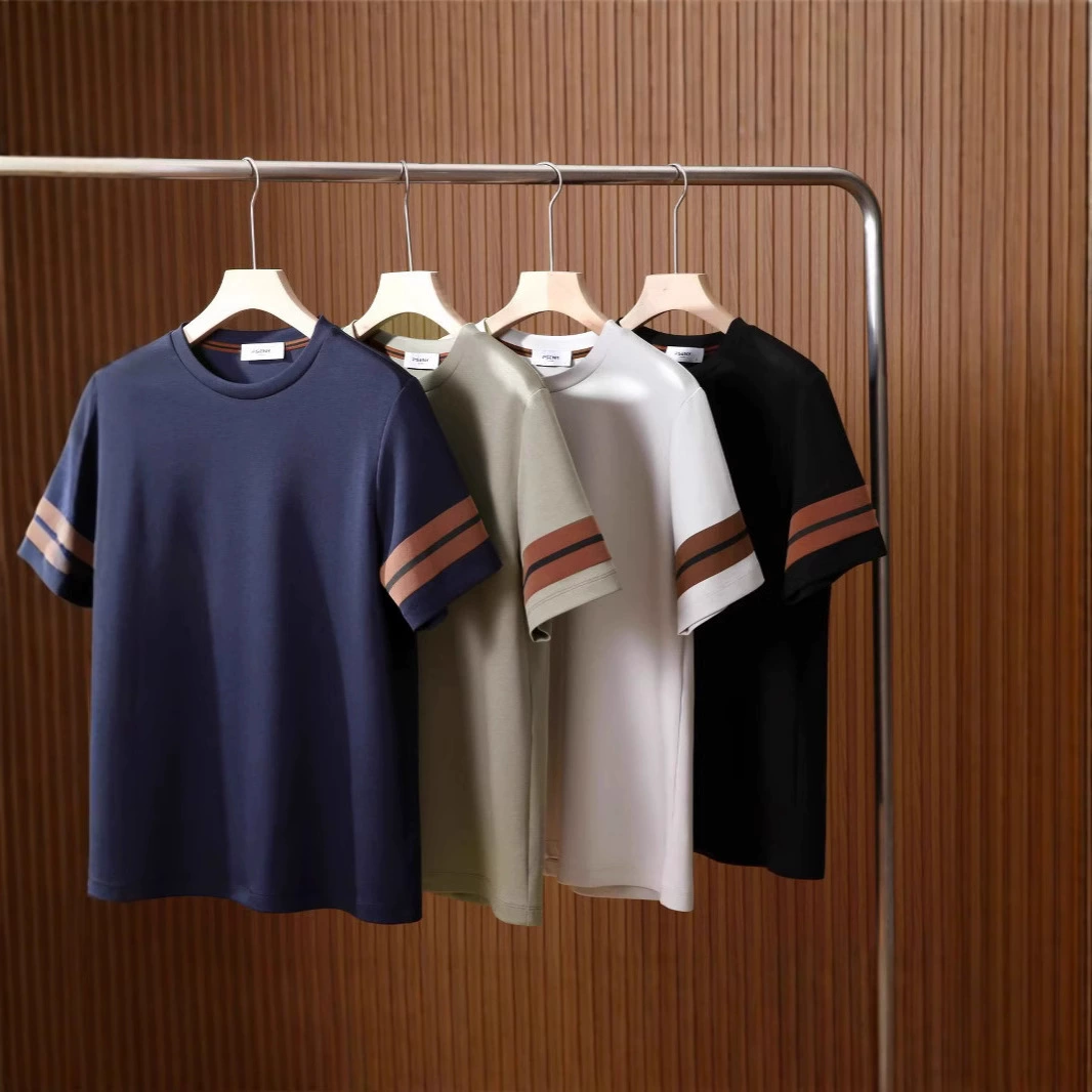 Дом Z! Легкая роскошь высокого класса для мужчин и женщин с диким круглым вырезом для отдыха летом Модаль воздушный слой футболка с короткими рукавами