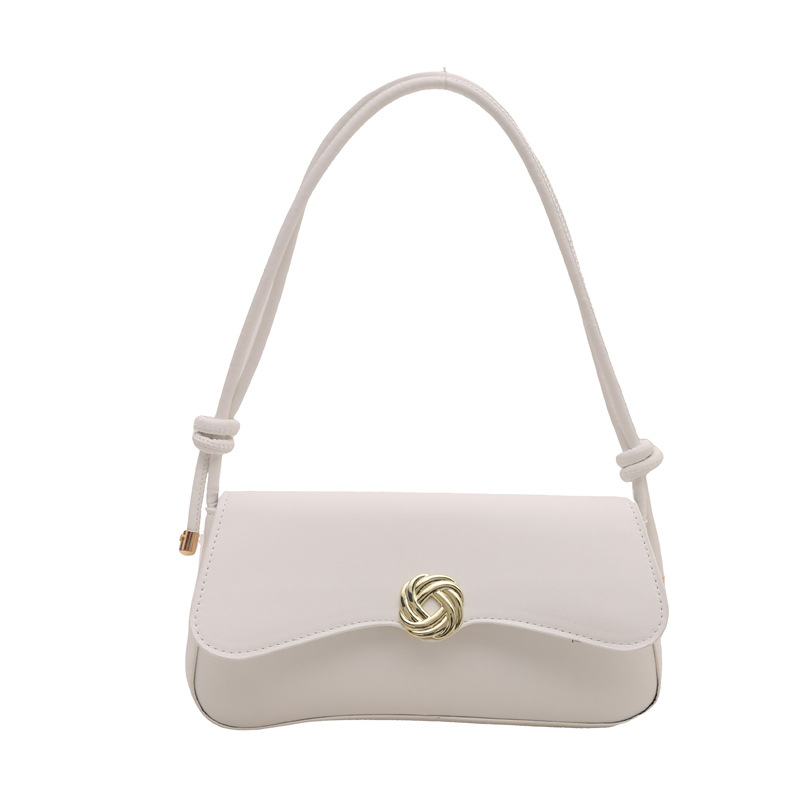 2024 invierno retro casual de color sólido nuevo estilo simple texturas coreanas bolsas de brazo de moda bolsas de hombro de moda