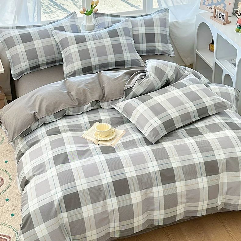 Cobertura de edredón de algodón 150x180x200x230 doble dormitorio de estudiantes individuales 100 cubierta de edredón de algodón conjunto de tres piezas