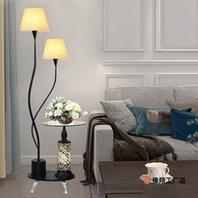 现代简约风超亮客厅落地灯沙发带茶几装饰网红创意卧室智能床头灯
