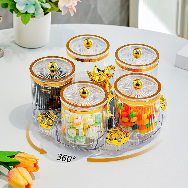 Kitchen Rotating Spice Seasoning Box Multi-can Moisture-proof Sealed Salt Seasoning Jar Scented Tea Coarse Grain Jar Sealed Jar Storage Box