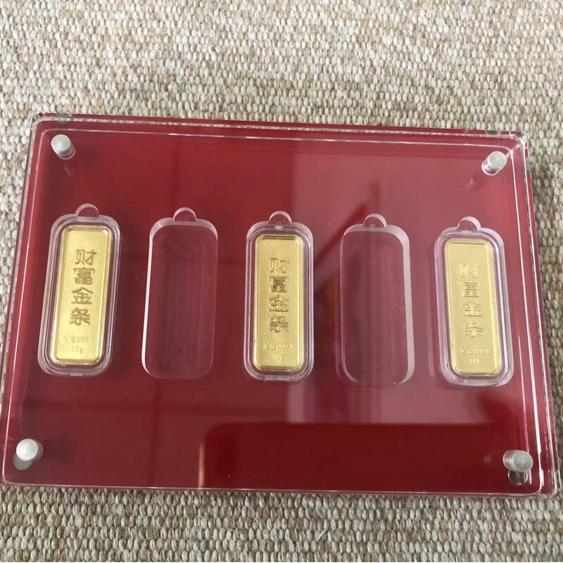 Customized Acrylic Gold Photo Frame, Gold Photo Frame, Commemorative Photo Album, Gift Gold Bar, Gold Storage Box