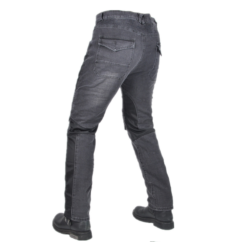 Jeans de motocicleta para hombres y mujeres verano malla transpirable locomotora elástica resistente al desgaste montar pantalones anticaídas protector de silicona