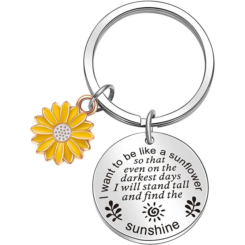 Eenvoudige Stijl Bloemen Titanium Staal Vrouwelijk Tas Hanger Sleutelspeelgoed display picture 2