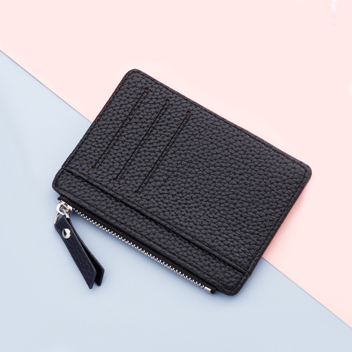 Women's ultra-thin card holder Korean style coin purse zipper card bag candy color bus student bank card holder dollar bag