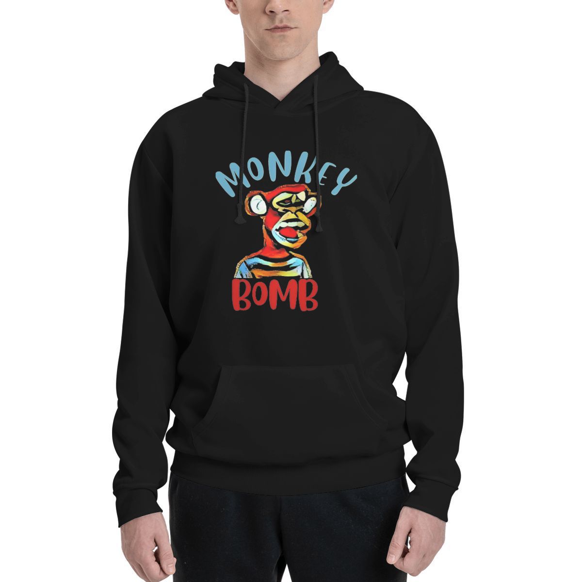 Leisure Hoodies Couple Thin Fleece Sweatshirt Men's Monkey