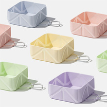 宠物外出随行碗猫狗折叠碗硅胶便携式户外喝水狗狗食盆猫碗露营碗