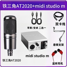 Audio Technica铁三角AT2020电容麦克风声卡话筒专业直播录音设备
