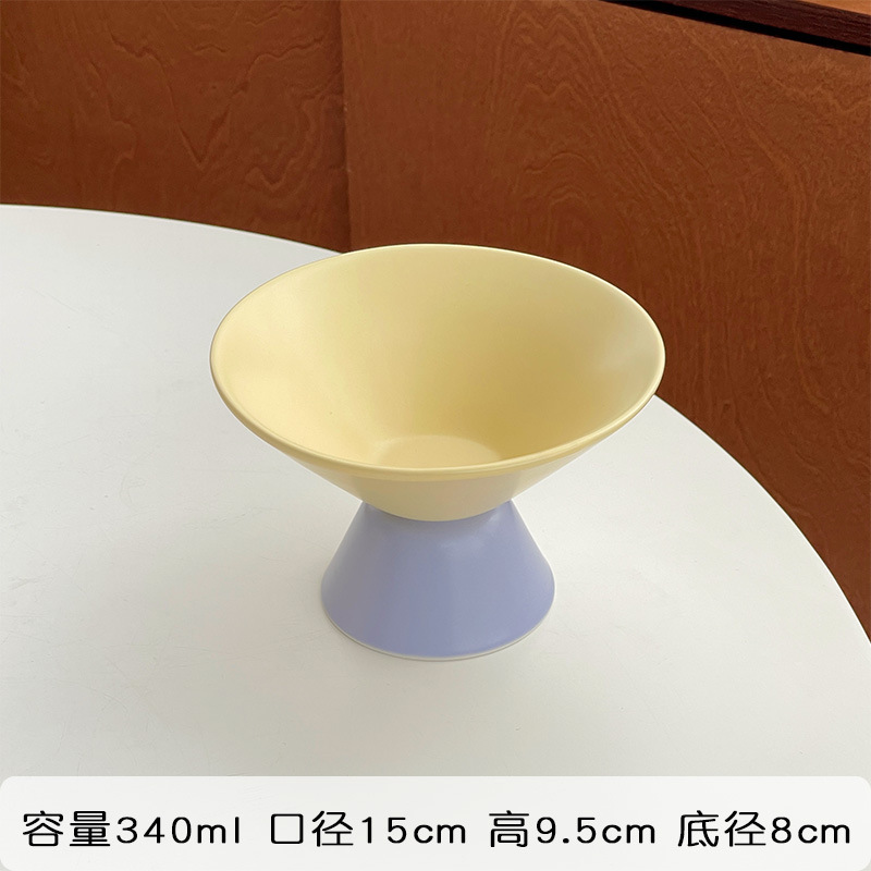 北欧高颜値INSデザートボウル家庭用サラダボウルアイスクリームアイスクリームボウル高足衝突朝食シリアルボウル|undefined