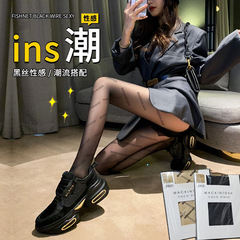 0D black ultra-thin stockings for women in summer Paris thin Sijia letter socks high permeability anti-snagging skin color light leg artifact