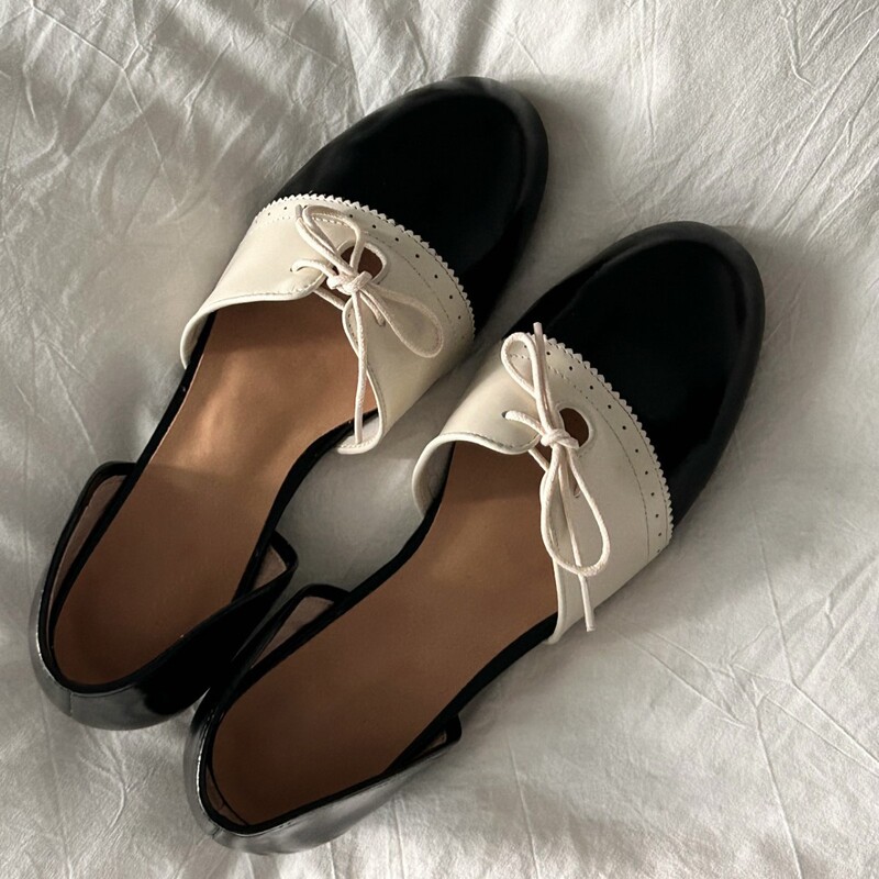 Japanese Style Retro Shallow Mouth Mary Jane Shoes for Women 2023 Summer New Sports Lace-Up Thick Heel Small Leather Shoes