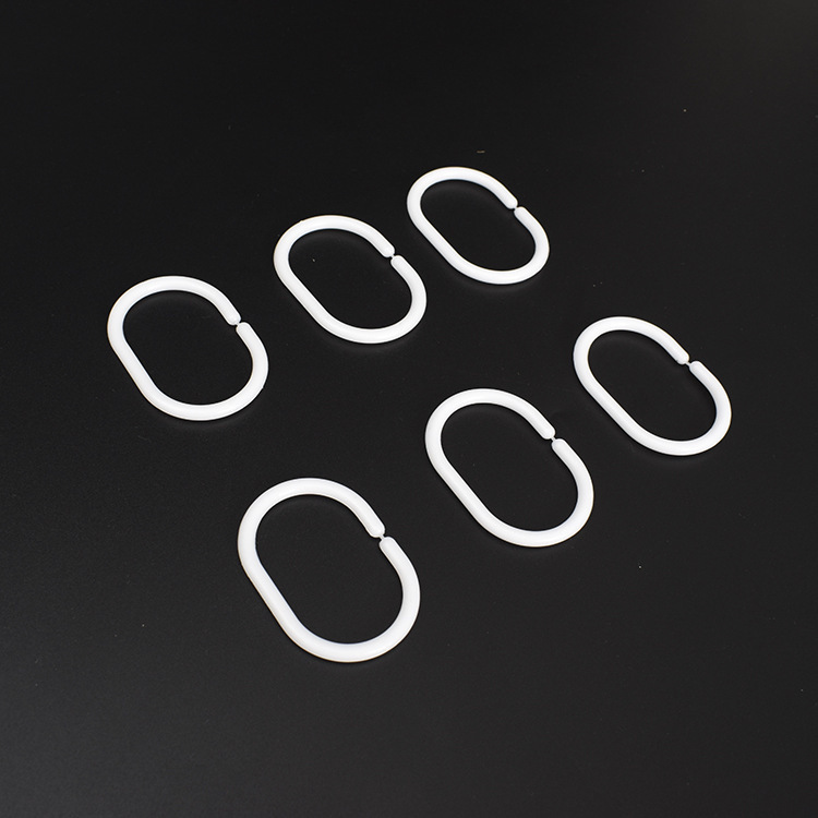 Cross-border Source manufacturers shower curtain C- shaped hook and loop ring thickened pp material ABS track pulley curtain accessories C- shaped ring