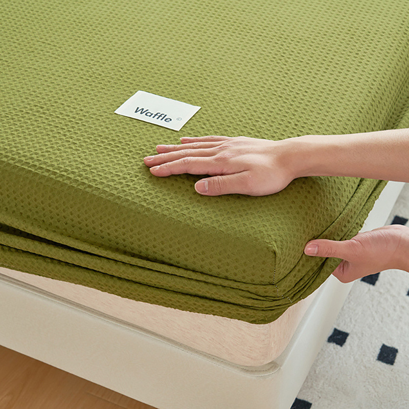 Nueva funda de cama de algodón Waffle de categoría A individual 2025 nueva funda de cama de algodón con cubierta protectora de colchón Simmons