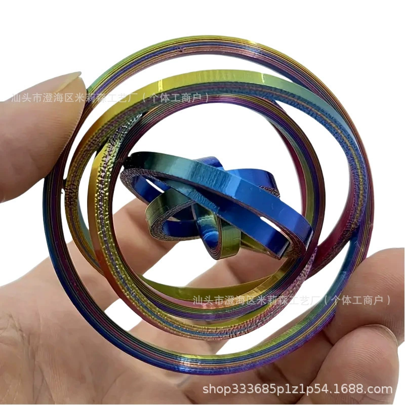 3D Printed Fidget Spinner Fidget Ring Toy for Adults Rotating Ring Decompression Toy Creative