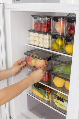 Sealed tank transparent PET Whole grains kitchen storage box Food grade Refrigerator snacks nut Storage box On behalf of