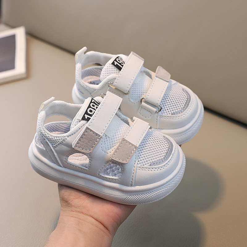 Summer New Sports Sandals, Boys' Breathable Mesh Korean Edition, Girls' Hollow Board Baby Shoes, Children's Shoes_voghion.com