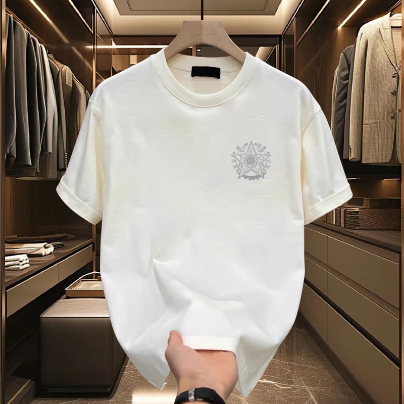 Herren-T-Shirt aus 100 % Baumwolle, Kurzarm, vielseitig, im angesagten Streetstyle, lockere Passform, Sommer-Trendtop von der Marke Niche_voghion.com