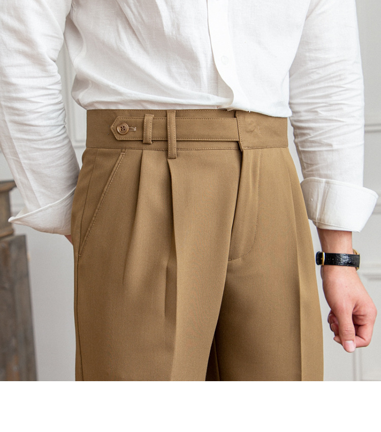 British Men's Anti-wrinkle Suit Pants - Versatile Retro Trousers_voghion.com