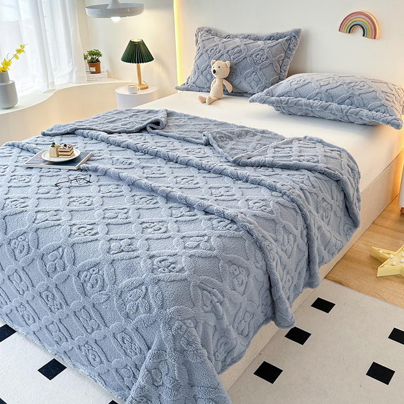 Pure Color Clover Tuff fliisist tekk Coral fliisist päevatekk Diivanitekk kingituseks kliimaseadme tekk_voghion.com