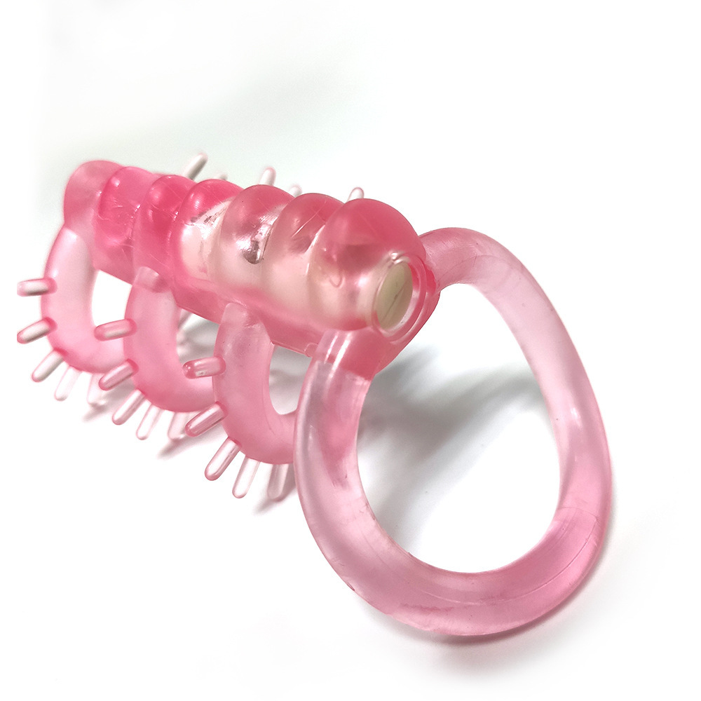 Crocodile Keel Vibrating Delay Ring Sleeve, TPE Male Masturbator, Pink — detail image 3