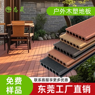 140*25 Outdoor Aisle Corridor Park Courtyard Double-Sided Round Hole Floor First and Second Generation Co-Extruded Wood Board Manufacturer