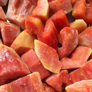 速冻红木瓜半 新鲜冷冻水果 工厂直销小木瓜 冷饮餐饮店用10kg