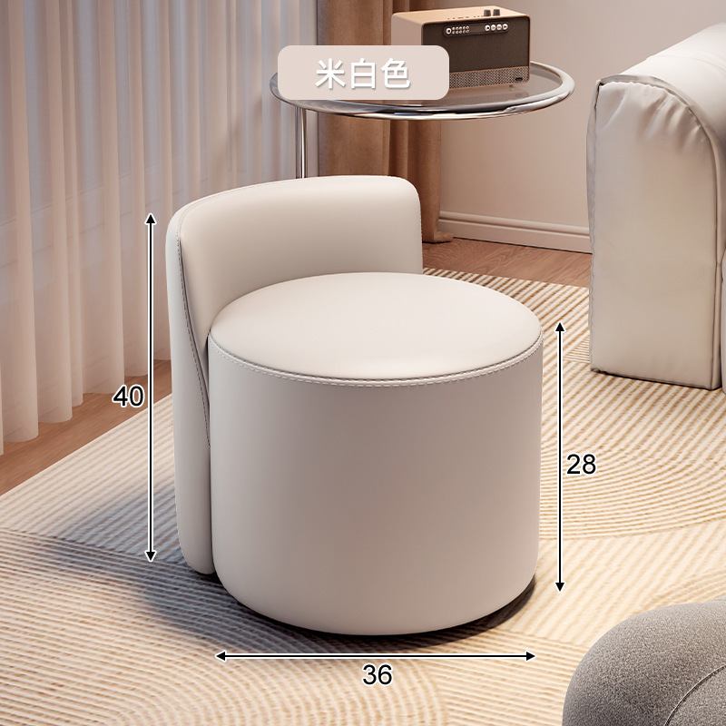 Rueda universal taburete pequeño hogar polea pequeño banco taburete bajo respaldo silla pequeña Luz de lujo suave bolsa sofá taburete Cambio de zapatos taburete