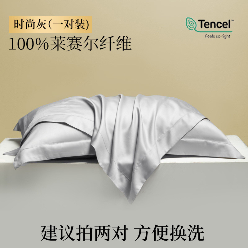 Funda de almohada de verano Tensi Funda de almohada de seda Un par de fundas de almohada de seda de hielo 48cmx74cm2024 Nuevo 2