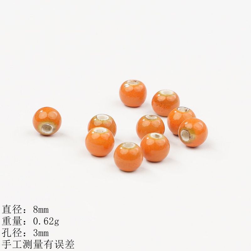 8 ミリメートル花釉ルースビーズ景徳鎮セラミックネックレスブレスレットカラフルなビーズクリエイティブ手作り diy 材料メーカー卸売|undefined