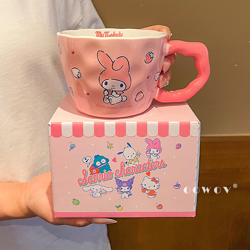 三丽鸥凯蒂猫陶瓷马克杯大容量情侣水杯女生高颜值咖啡杯生日礼物|undefined