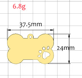37*24 huesos de palma huecos dorados