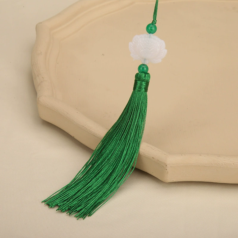 Double-sided pendant white jade with tassels, decorations, accessory, accessories