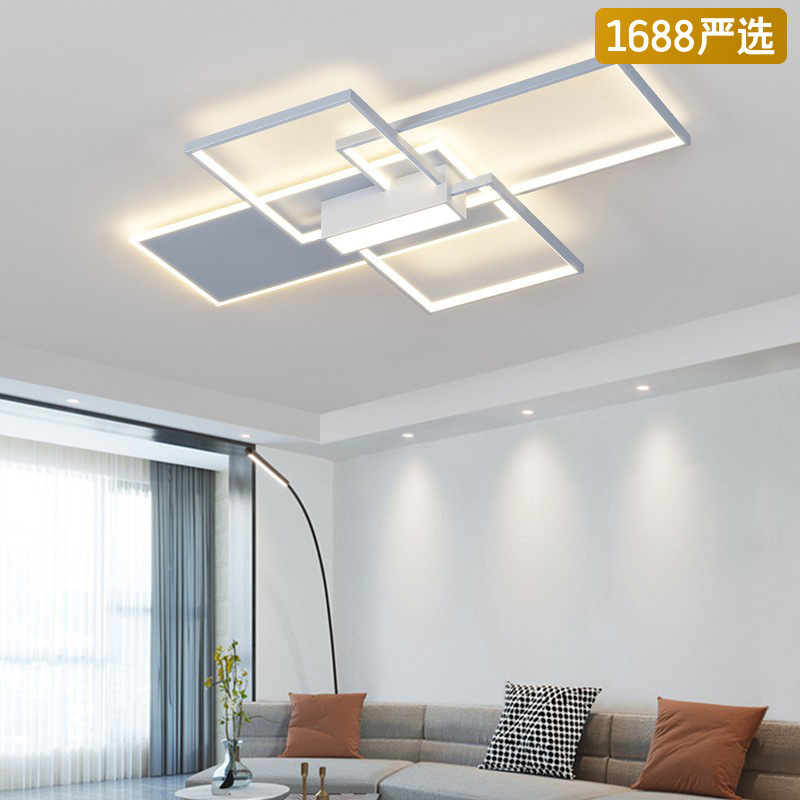 [Selección estricta] lámpara principal gris viento minimalista lámpara de techo LED moderna atmósfera de arte redonda dormitorio lámpara de estudio