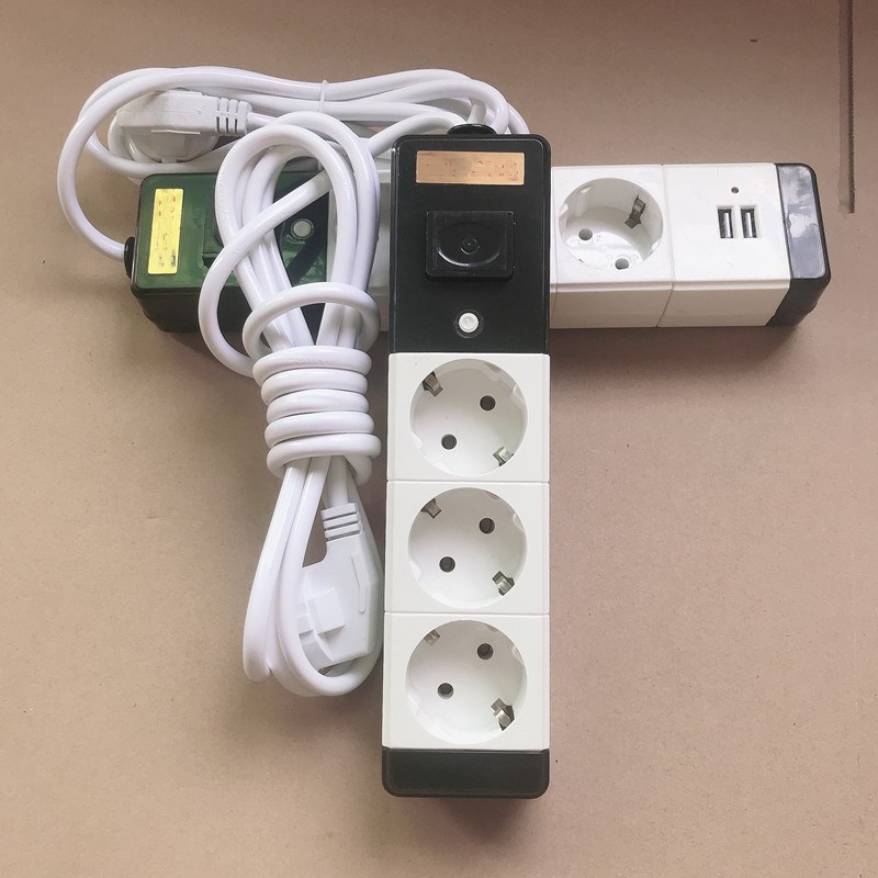 外贸厂家直销USB插座欧式插头德标排插俄罗斯巴基斯坦插线板批发