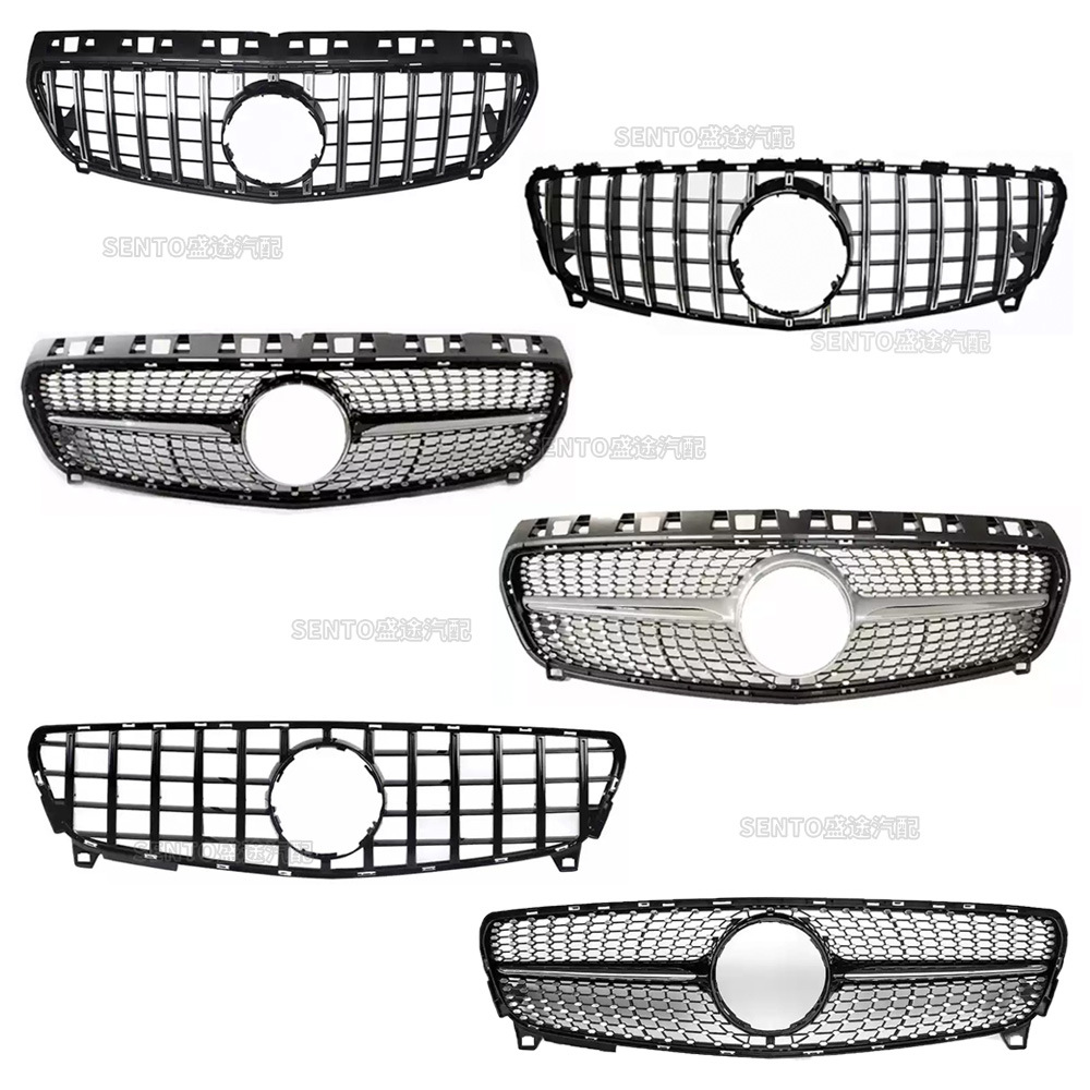 Applicable to 2013-2018 Mercedes-Benz A- class W177 medium mesh modification W176 starry GT vertical bar medium mesh grille