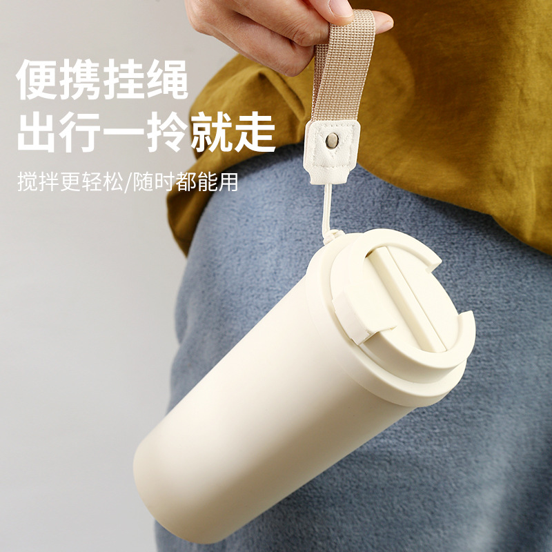 316 taza de acero inoxidable portable taza de café de cerámica para bebidas dobles para niñas en el automóvil