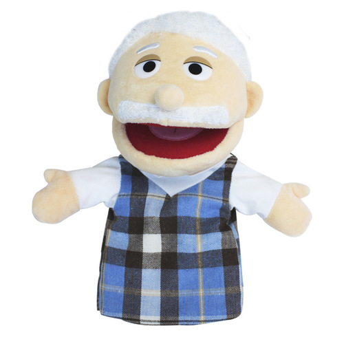 Role-playing family finger puppet toy, mouth-opening, moving plush toy, family early education, half-body character finger puppet