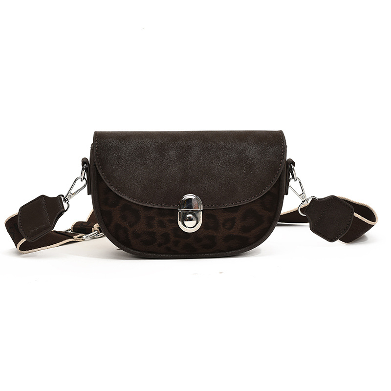 Niche Premium Feeling Crossbody Leopard Satteltasche Damen Neue Retro Mode Schultertasche_voghion.com
