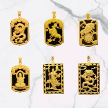 墨玉观音项链银镶玉古法银和田玉龙牌吊坠金镶玉关公挂件玉石玉器