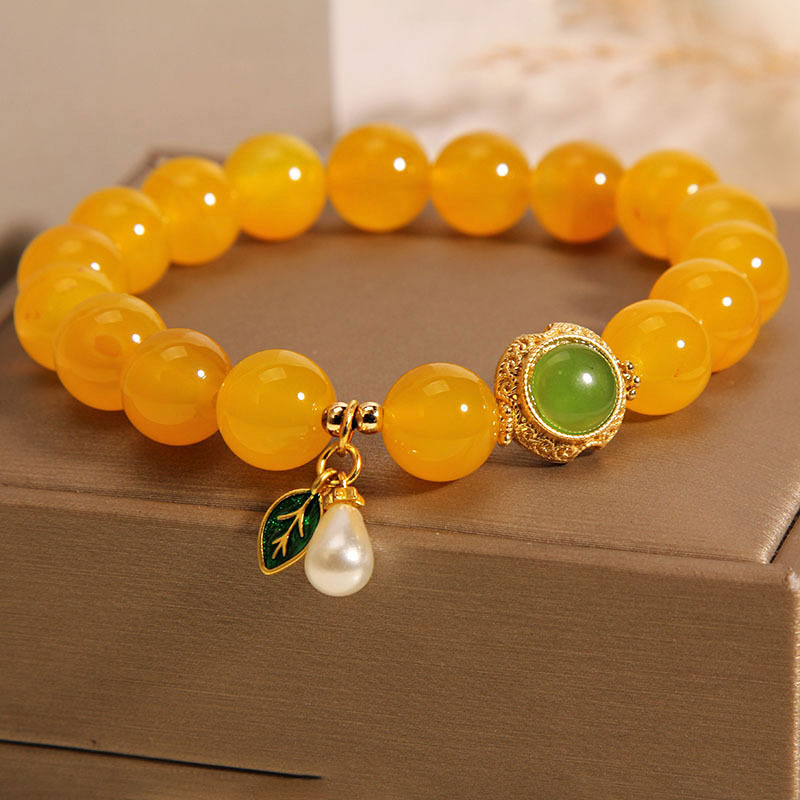Organic agate brand crystal bracelet