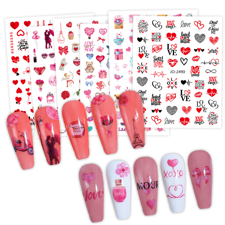 Valentine's Day Sweet Cartoon Pvc Nail Decoration Accessories 1 Piece display picture 1