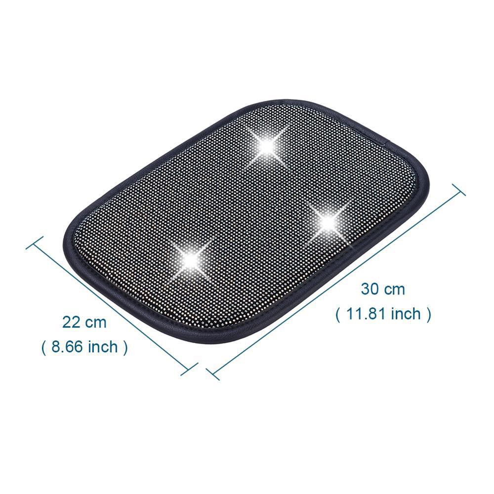 Car Armrest Box Pad Protective Cover with Rhinestones for Vehicle Interior Use, Full Rhinestone, Rhinestone with Sparkling Diamonds Armrest Cover