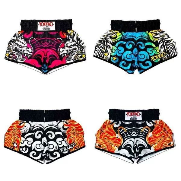 Muay Thai Boxing Shorts Fighting Set Sanda Muay Thai Clothing Adult and Children's Shorts Sports Compression Training Wear