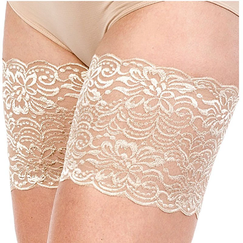 Non-slip Lace Thigh Bands, Elastic Anti-Chafe Gaiters, European Style — Multiple Sizes