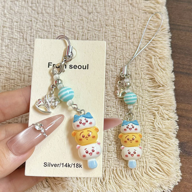 New cute animal candied hawthorn keychain pendant, Japanese sweet girly style accessory, new autumn collection wholesale New cute animal candied hawthorn keychain pendant, Japanese sweet girly style accessory, new autumn collection wholesale